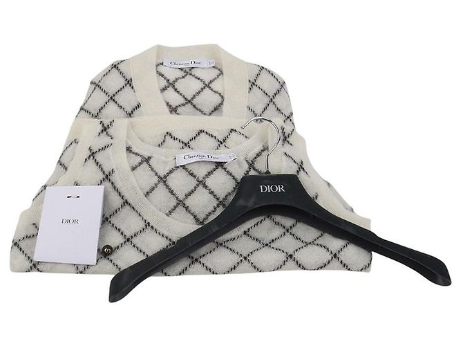 Dior Karo-Strick-Set aus Mohair-Alpaka-Mischung Größe Mehrfarben - Ansicht 10