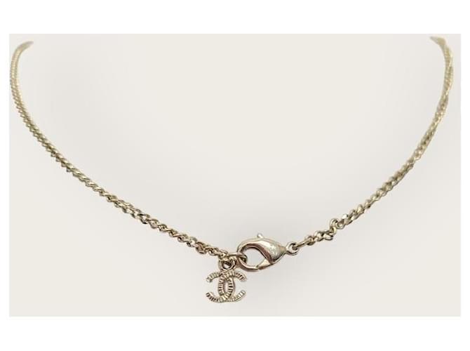 Chanel Collana a righe blu perla con logo CC - vista 5