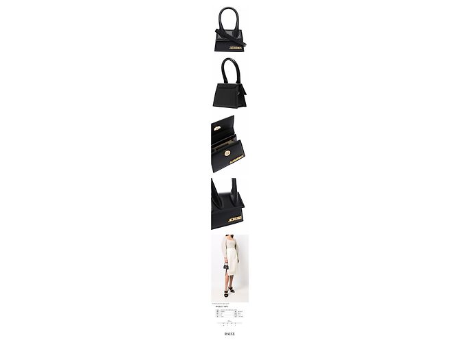 Jacquemus Mini borsa Le Chiquito con logo dorato Nero - vista 2