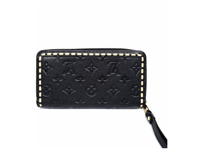 Louis Vuitton Cartera Larga Monogram Unprint Stitch Zip Negro - vista 2