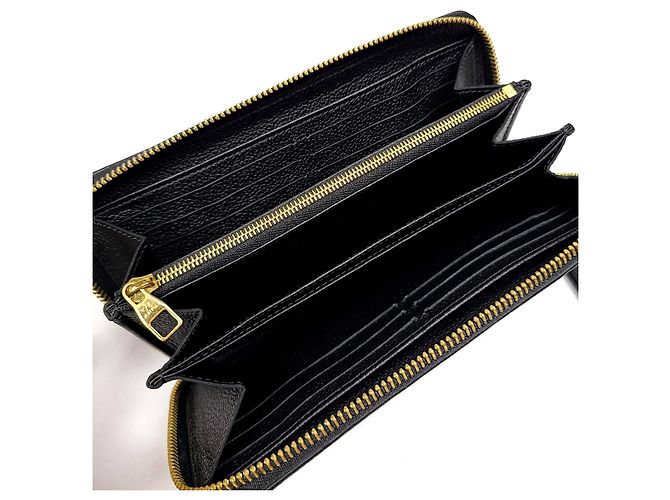 Louis Vuitton Cartera Larga Monogram Unprint Stitch Zip Negro - vista 6