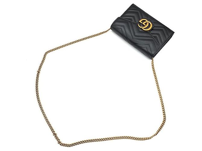 Gucci Borsa a tracolla Marmont Matelassé Nero - vista 4