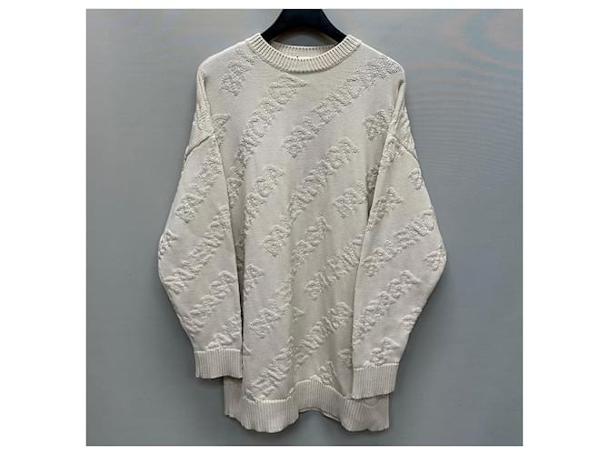 Balenciaga Oversized-Strickware mit Logo-Muster (Oversized Fit für Damen) Braun - Ansicht 2