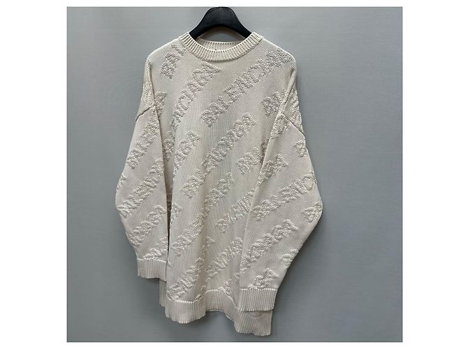 Balenciaga Oversized-Strickware mit Logo-Muster (Oversized Fit für Damen) Braun - Ansicht 3
