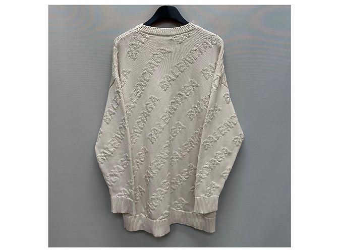 Balenciaga Oversized-Strickware mit Logo-Muster (Oversized Fit für Damen) Braun - Ansicht 5