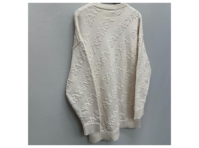 Balenciaga Oversized-Strickware mit Logo-Muster (Oversized Fit für Damen) Braun - Ansicht 7