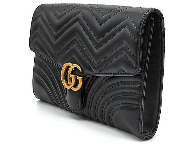 Gucci Clutch Marmont Matelassé Nero - vista 2