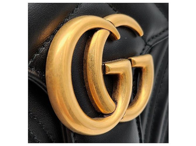 Gucci Clutch Marmont Matelassé Nero - vista 7