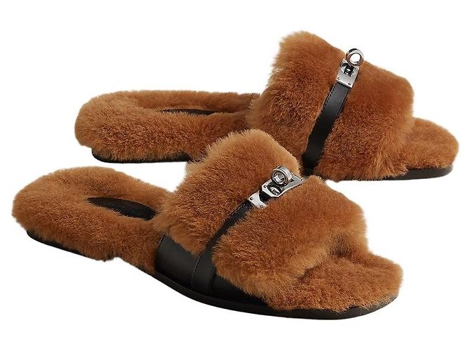 Kelly Hermès Sandali Julia da donna Marrone - vista 4