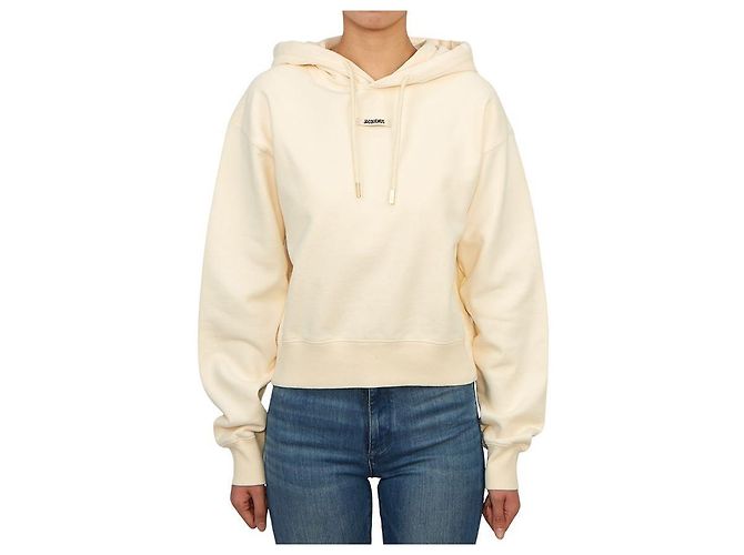Jacquemus Sudadera con capucha de forro polar para mujer Blanco - vista 4