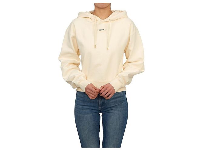 Jacquemus Sudadera con capucha de forro polar para mujer Blanco - vista 7