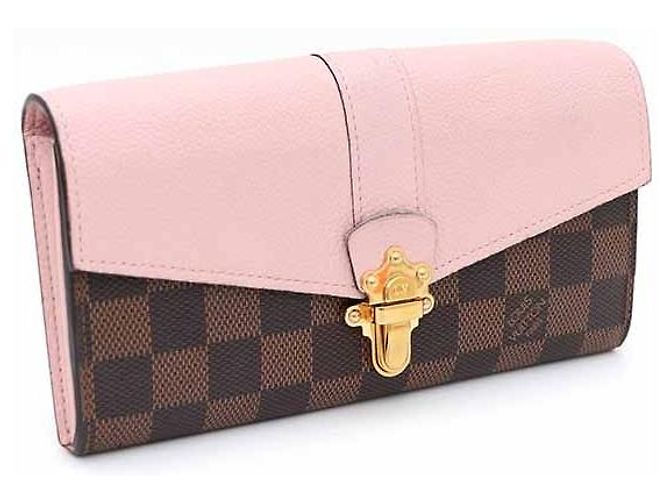 Louis Vuitton Clapton Long Wallet in Damier Ébène Pink - Ansicht 2