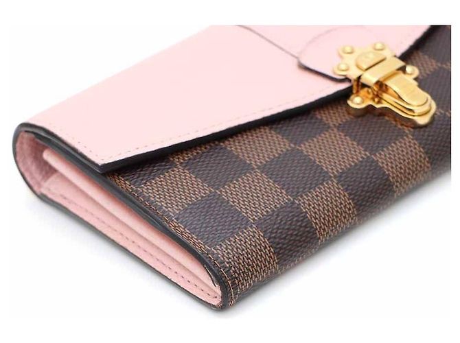 Louis Vuitton Clapton Long Wallet in Damier Ébène Pink - Ansicht 5