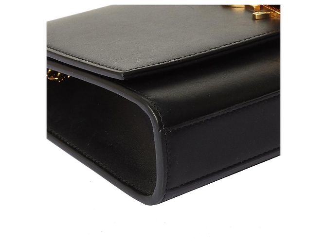 Saint Laurent Borsa Kate con nappa Monogram e finiture dorate Nero - vista 5