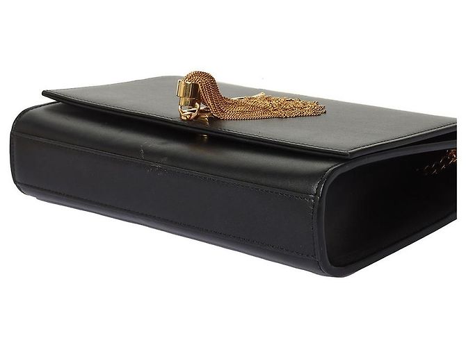 Saint Laurent Borsa Kate con nappa Monogram e finiture dorate Nero - vista 6