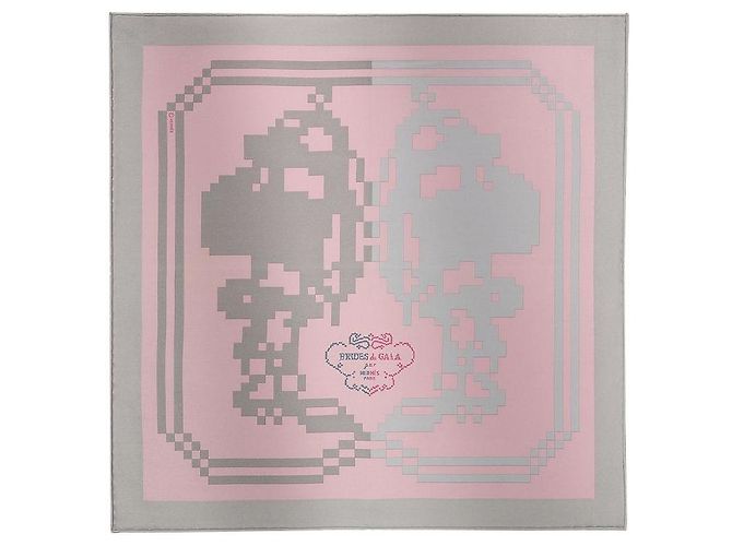 Silk In Hermès Fazzoletto da Taschino Breed Gala Pixel Multicolore - vista 4
