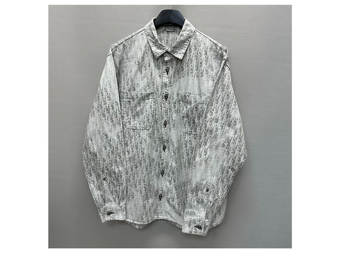 Dior Oblique Casry Baumwoll-Denim-Overshirt Braun - Ansicht 3