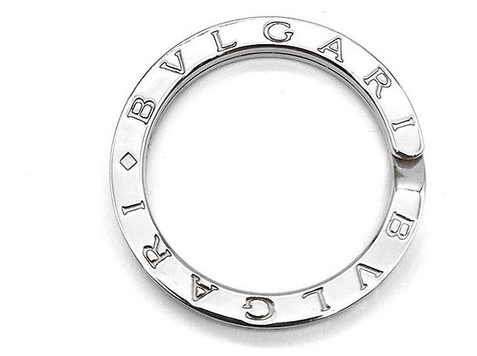 Bulgari Sterling Silver Keyring Silvery - view 2