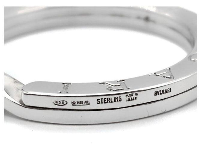 Bulgari Sterling Silver Keyring Silvery - view 4