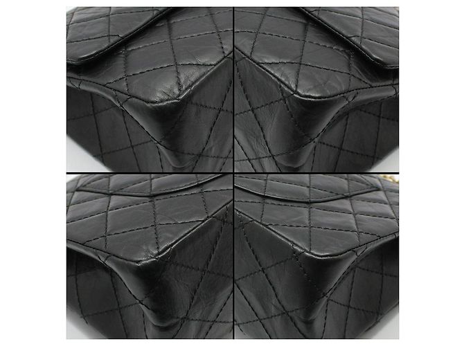 Chanel Sac à bandoulière à chaîne dorée vintage noir taille medium - vue 10