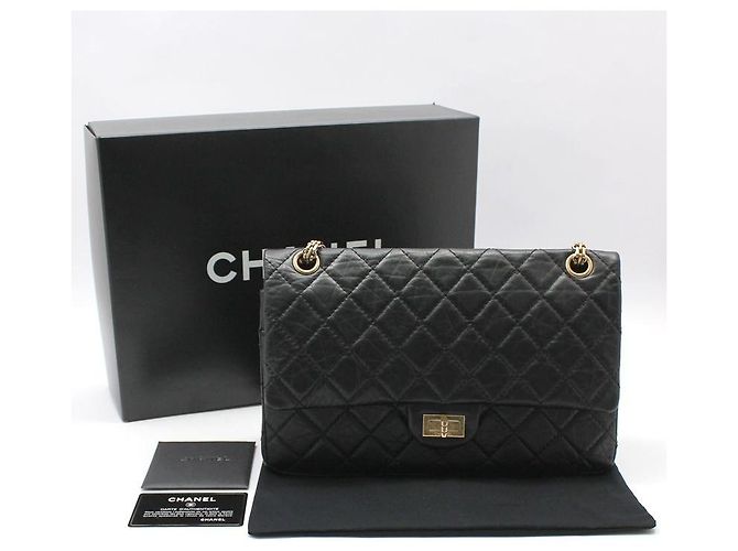 Chanel Sac à bandoulière à chaîne dorée vintage noir taille medium - vue 2