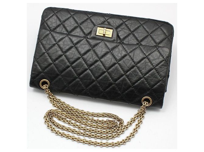 Chanel Sac à bandoulière à chaîne dorée vintage noir taille medium - vue 3