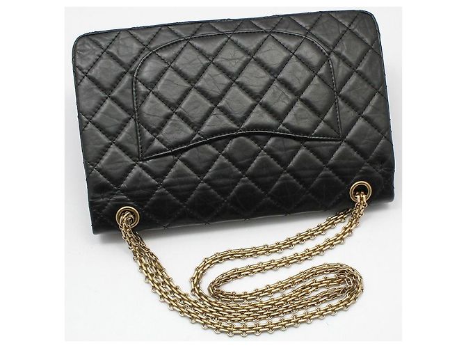 Chanel Sac à bandoulière à chaîne dorée vintage noir taille medium - vue 4