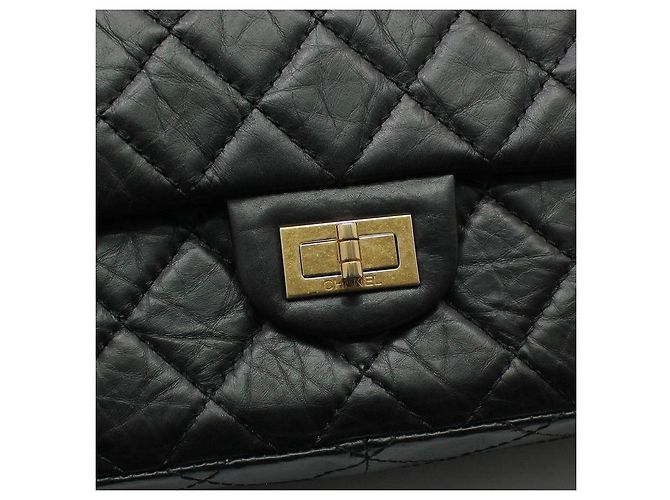 Chanel Sac à bandoulière à chaîne dorée vintage noir taille medium - vue 6