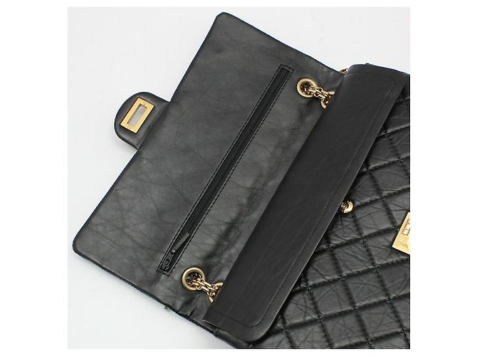 Chanel Sac à bandoulière à chaîne dorée vintage noir taille medium - vue 7
