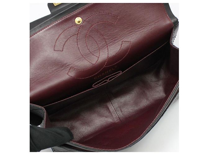 Chanel Sac à bandoulière à chaîne dorée vintage noir taille medium - vue 9