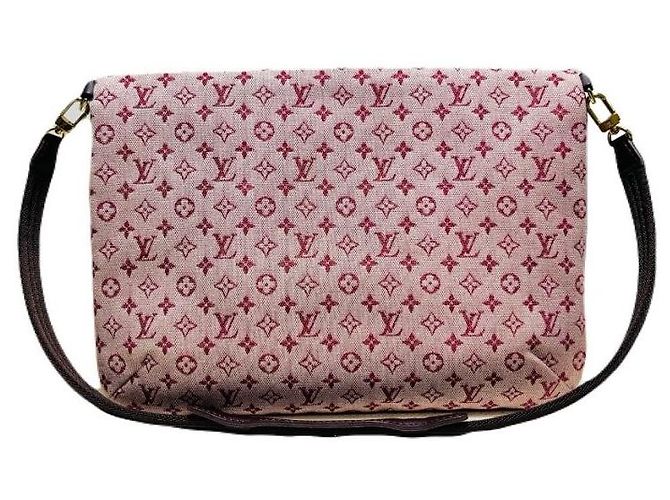 Louis Vuitton Borsa Tote Monogram Mini Lin Francoise e Borsa a Spalla Rosso - vista 4