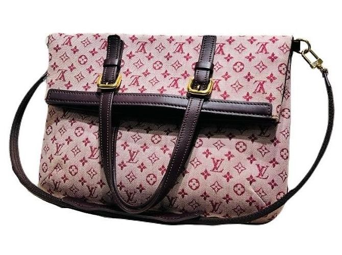 Louis Vuitton Borsa Tote Monogram Mini Lin Francoise e Borsa a Spalla Rosso - vista 7