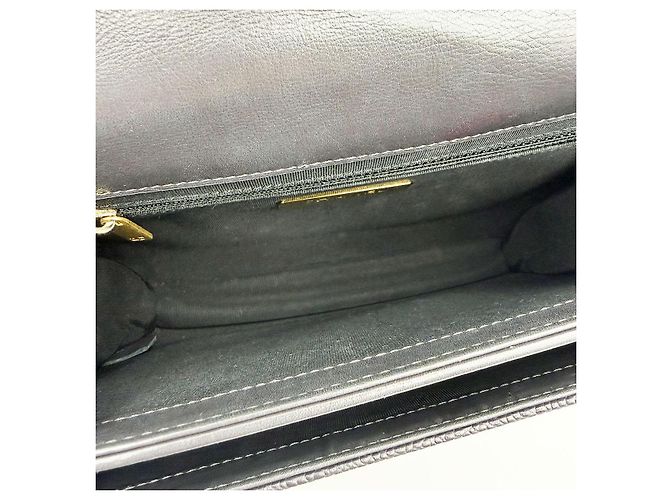 Chanel Borsa a tracolla con logo CC nero e catena dorata media - vista 7