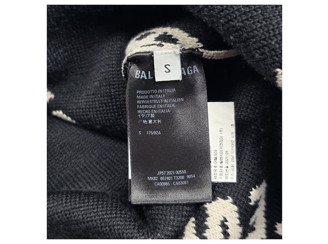Balenciaga Multi-Logo Knit White - view 6