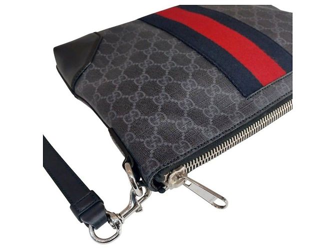 Ophidia Gucci Clutch con tracolla in tela GG Supreme nera Nero - vista 5
