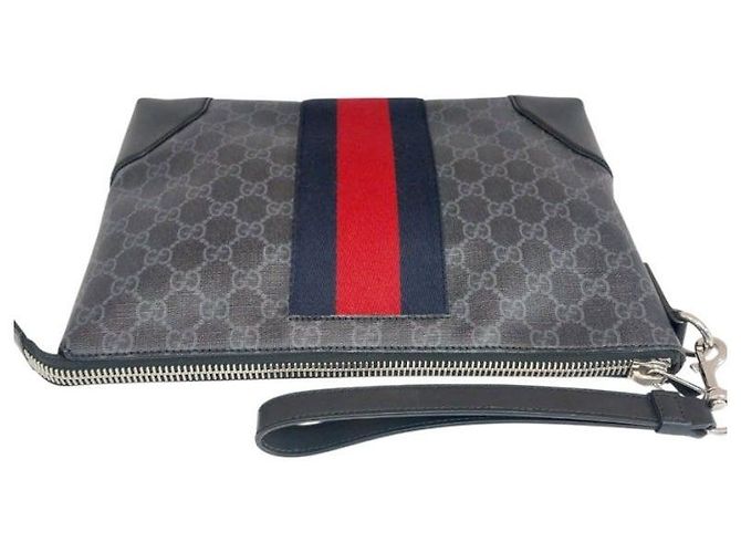 Ophidia Gucci Clutch con tracolla in tela GG Supreme nera Nero - vista 6