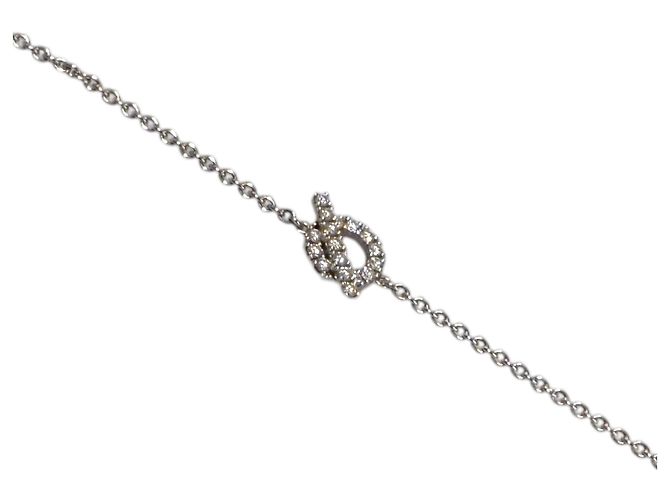 Hermès Bracciale Finesse Diamante Oro Bianco - vista 4