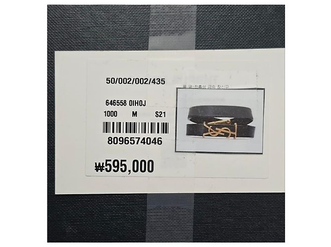 Saint Laurent Pulsera Monogram Double Wrap Negro - vista 8
