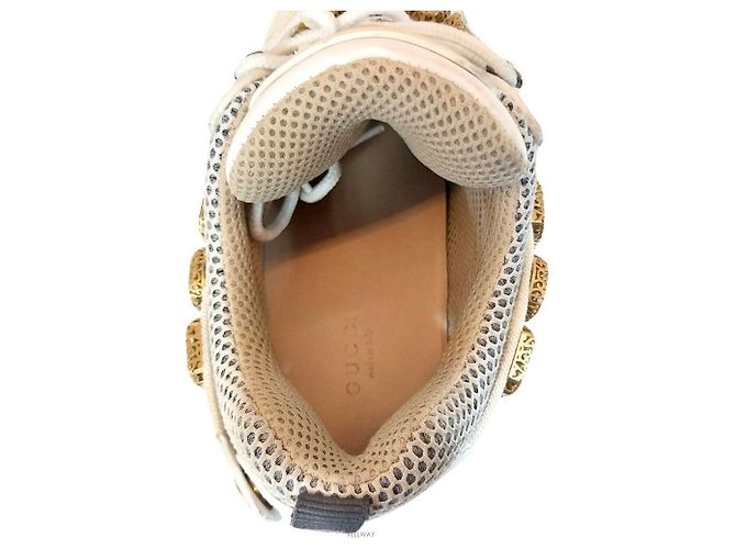 Gucci Sneakers Flash Track Crystal Bianco - vista 6