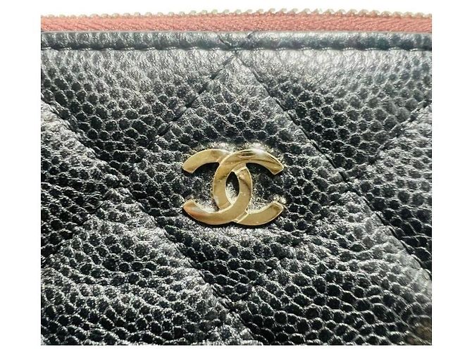 Chanel Caviar Skin Black Classic Silver Clutch Größe Small Schwarz - Ansicht 3