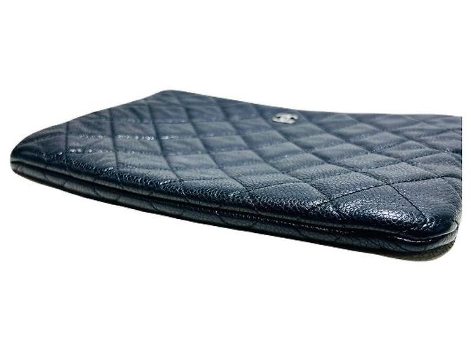 Chanel Caviar Skin Black Classic Silver Clutch Größe Small Schwarz - Ansicht 5