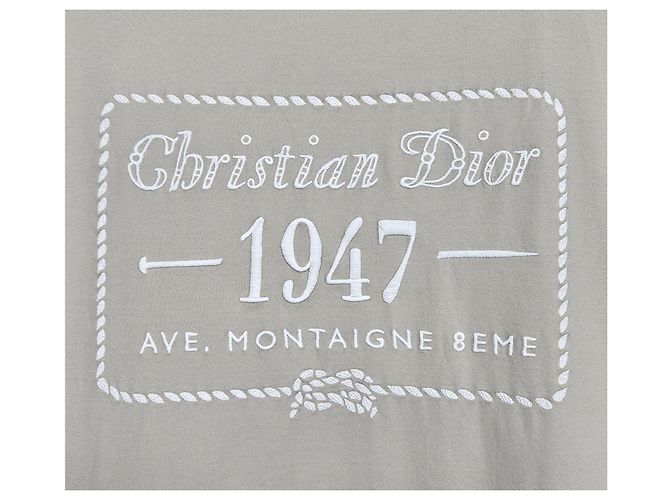 Dior T-Shirt mit besticktem Logo Silber - Ansicht 4