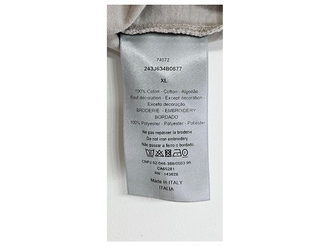Dior T-Shirt mit besticktem Logo Silber - Ansicht 6