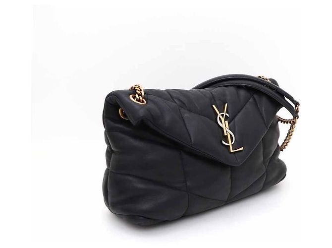Saint Laurent Piccola borsa a tracolla e a spalla Lulu Puffer in agnello trapuntato con catena Nero - vista 3