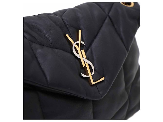Saint Laurent Piccola borsa a tracolla e a spalla Lulu Puffer in agnello trapuntato con catena Nero - vista 5