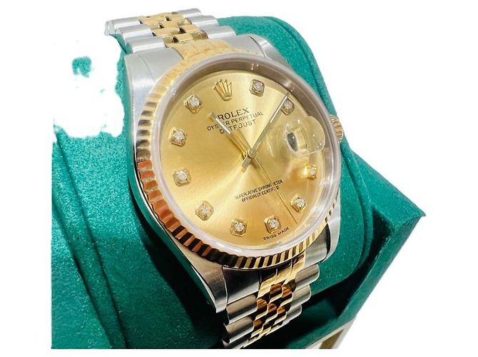 Rolex Datejust Oro Giallo Combi Diamanti Ten-Point Multicolore - vista 3