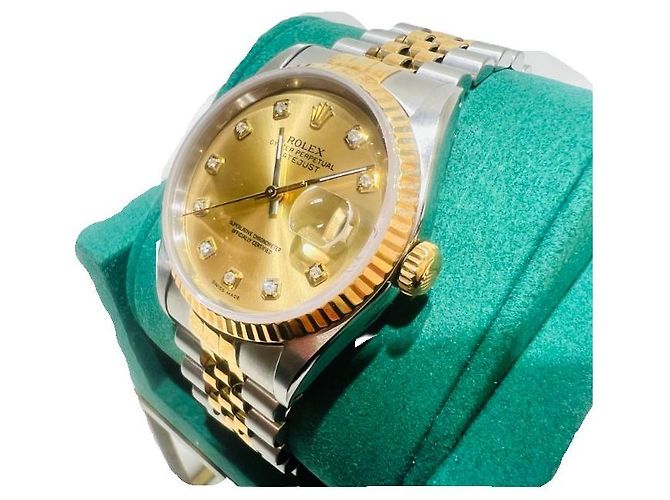 Rolex Datejust Oro Giallo Combi Diamanti Ten-Point Multicolore - vista 4