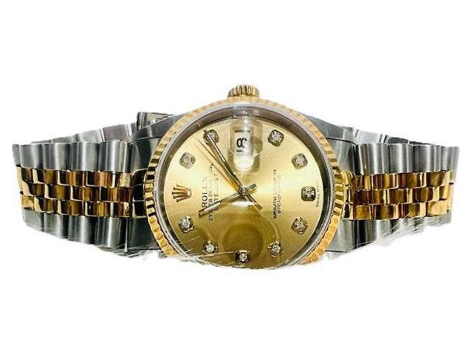 Rolex Datejust Oro Giallo Combi Diamanti Ten-Point Multicolore - vista 5