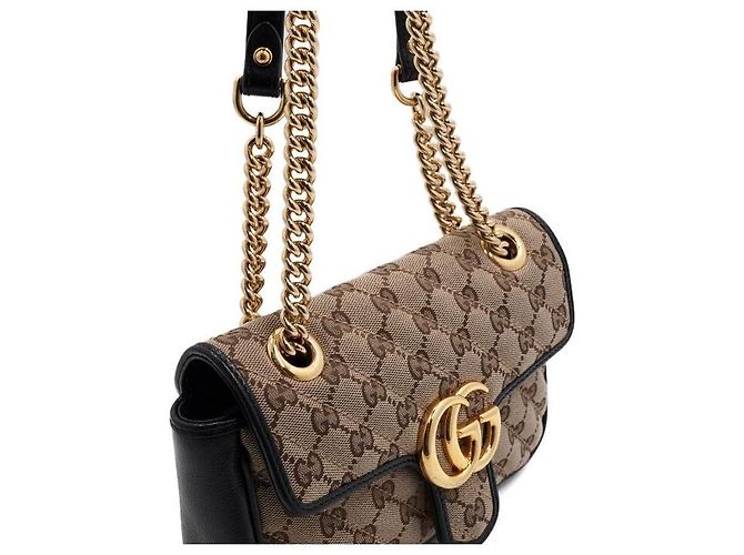 Gucci Mini Borsa a Spalla e Borsa a Tracolla in Tela con Catena Dorata Multicolore - vista 12