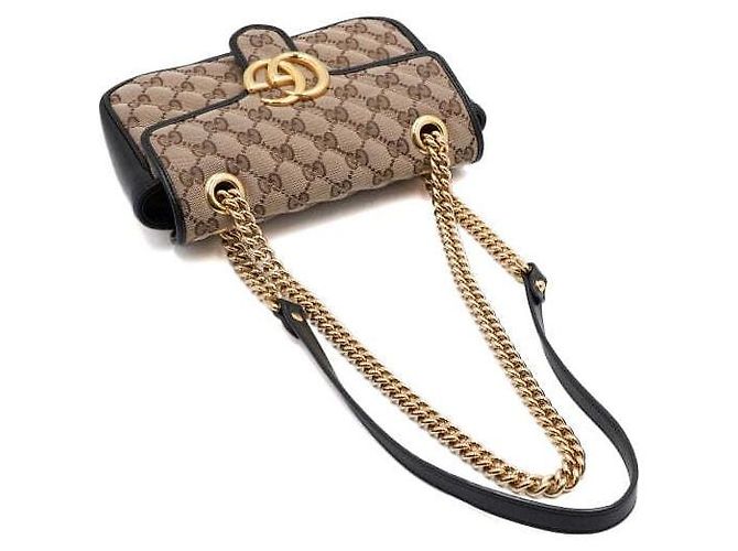 Gucci Mini Borsa a Spalla e Borsa a Tracolla in Tela con Catena Dorata Multicolore - vista 13